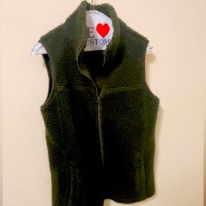green jacket vest